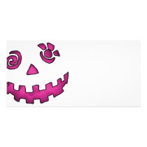 Crazy Jack O Lantern Pumpkin Face Pink