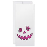 Crazy Jack O Lantern Pumpkin Face Pink rack cards