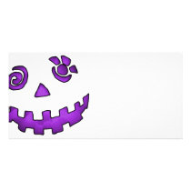 Crazy Jack O Lantern Pumpkin Face Purple