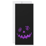Crazy Jack O Lantern Pumpkin Face Purple rack cards