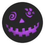 Crazy Jack O Lantern Pumpkin Face Purple stickers