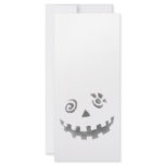 Crazy Jack O Lantern Pumpkin Face White Grey rack cards