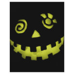 Crazy Jack O Lantern Pumpkin Face Yellow Full Color Flyer