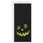 Crazy Jack O Lantern Pumpkin Face Yellow Rack Card Template