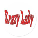 crazy lady stickers