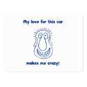 Crazy Love For Cars business cards