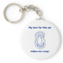 Crazy Love For Cars keychains