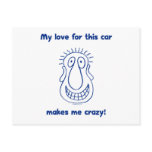 Crazy Love For Cars Postcard