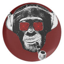 Crazy monkey dinner plate