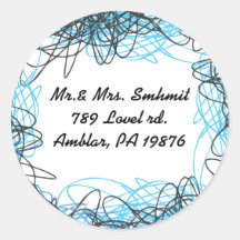 CRAZY MUSICAL NOTES Bar Mitzvah Sticker Seal