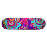 Crazy Paisley in Deep Purple-Blue  SKATEBOARD TBA