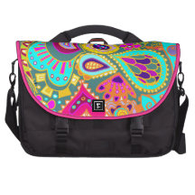 Crazy Paisley Teal & Pink Commuter Bags