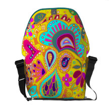 Crazy Paisley  Yellow, orange, pink, turquoise BAG Commuter Bags
