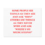 crazy psychiatrist joke post card
