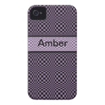 Crazy Purple check iphone4/4s case-mate case Case-mate Iphone 4 Case