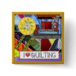 crazy quilt pinback button