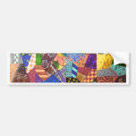 Crazy Quilt Patchwork Quilt Abstract Art Geometric Bumper Stickers