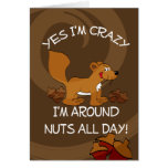 Crazy Squirrel Greeting Card