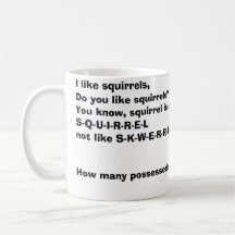 Crazy squirrels mug