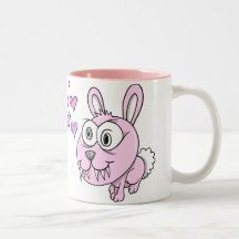 Crazy Tough Pink Bunny Rabbit Mug