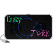 Crazy Turk - Neon Turkish Flag Mp3 Speakers