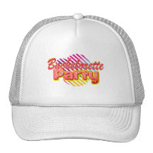 crazy wild fun retro bachelorette party bridal trucker hats