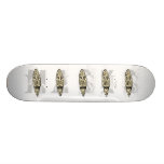 Cream and Black Skull Mask illustration. Skate Board Decks