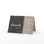 Cream and charcoal grey thank you cards
