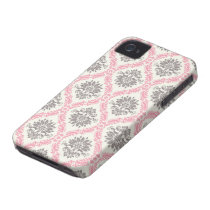 cream and grey tan damask bliss iphone 4 covers