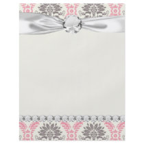 cream and grey tan damask bliss personalised flyer