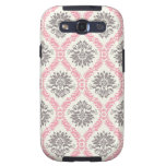 cream and grey tan damask bliss galaxy s3 covers