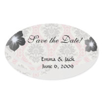 cream and grey tan damask bliss sticker