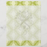 cream and olive diamond elegant damask personalised flyer