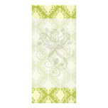 cream and olive diamond elegant damask rack card design