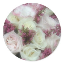 Cream and Pale Pink Rose envelope seals