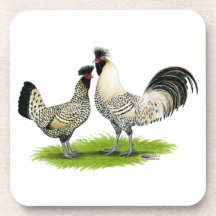 Cream Brabanter Chickens Drink Coasters