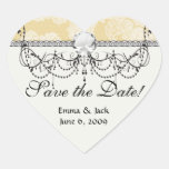 cream ecru floral elegant damask stickers