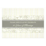 Cream Floral 10th Anniversary Party Invitation