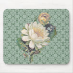 Cream Flowers And Lace Vintage mousepads