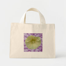 Cream Hollyhock Tote Bag