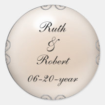 Cream Jewelled Pearl Wedding Stickers
