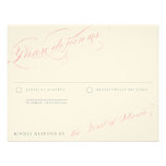 Cream, Pink & Grey • Custom RSVP Custom Invite
