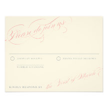 Cream, Pink & Grey • Custom RSVP Custom Invite