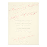 Cream, Pink & Grey • Custom Wedding Invitation
