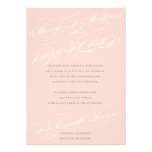 Cream, Pink & Grey • Custom Wedding Invitation