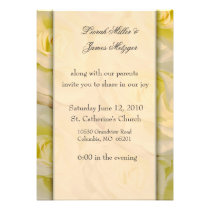 Cream Rose Wedding Invitation invitations