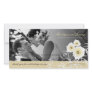 Cream Roses & Swirls Thank You Photo Card