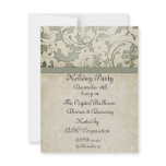 Cream Sage Holly Swirls invitations