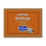 Creamed Possum Recipe Card postcards