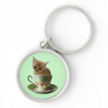 Creamy Coffee kitten premium keychain
